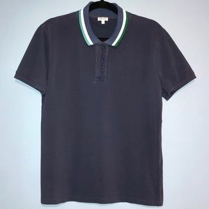 KENZO placket embroidered tipped piqué polo